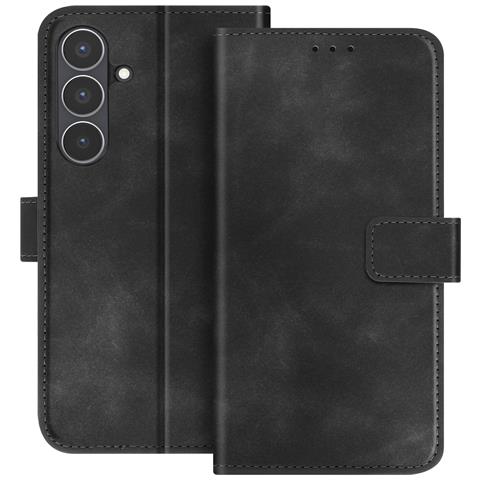 Custodia A Portafoglio Per Galaxy S25 Fe Magnetica Effetto Pelle Scamosciata Soft-touch - Foto 1