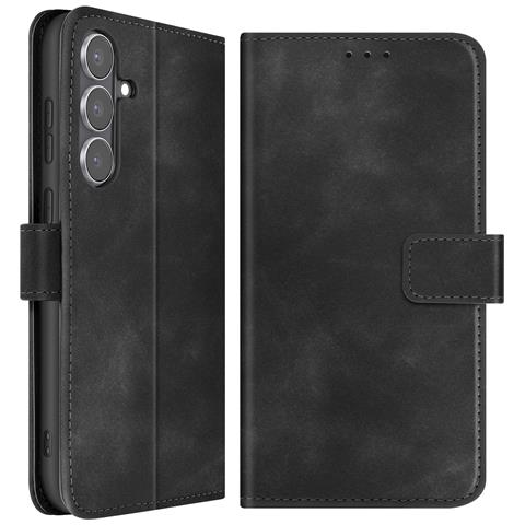 Custodia A Portafoglio Per Galaxy S25 Fe Magnetica Effetto Pelle Scamosciata Soft-touch - Foto 2