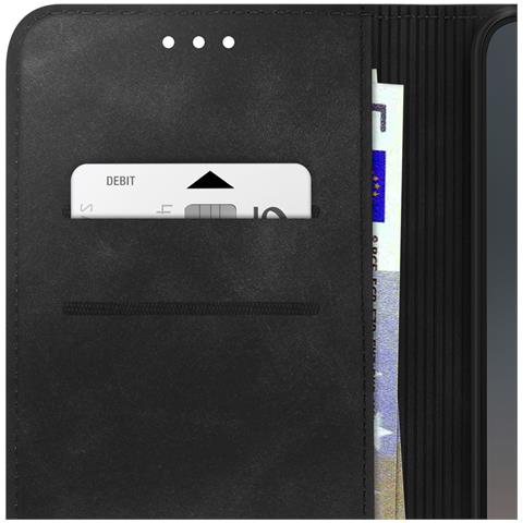 Custodia A Portafoglio Per Galaxy S25 Fe Magnetica Effetto Pelle Scamosciata Soft-touch - Foto 5