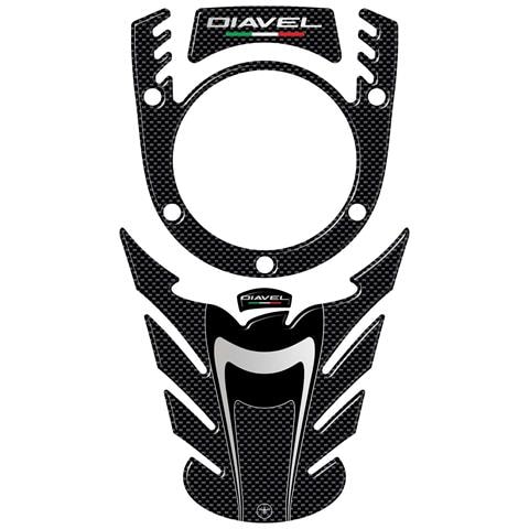 Kit Adesivi In Resina 3d Protezione Serbatoio Compatibili Per Moto Ducati Diavel - Foto 1