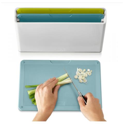 Set Taglieri Duo Con Custodia Tre Pezzi Antiscivolo Lavabili In Lavastoviglie Per Carne Verdure E Pane Design Compatto Previene Contaminazione Incrociata - Foto 2