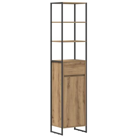 Mobile da Bagno con porta Rovere Artigianale 40 x 30 x 180 cm - Foto 1