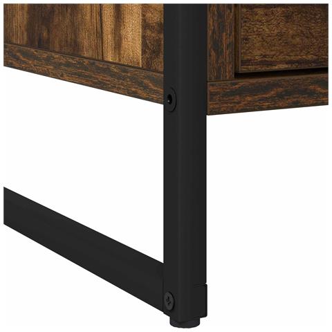 Comodino Quercia Fumosa 50 x 39,5 x 50 cm Legno multistrato - Foto 9