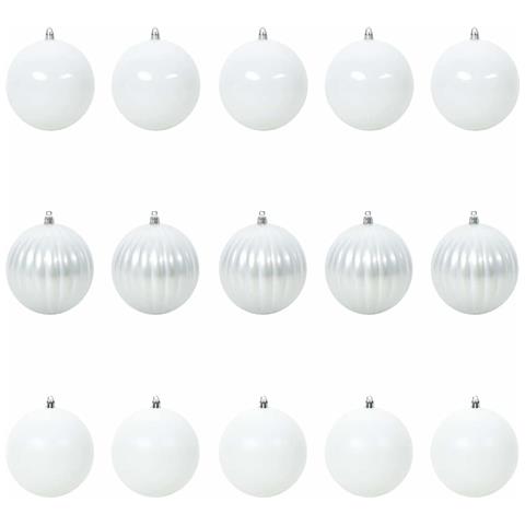 Set di Palle di Natale 15 pcs Bianco Plastica - Foto 1