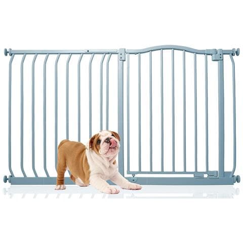 Bettacare Cancelletto Per Cani Con Parte Superiore Incurvata, 125cm - 134cm, Grigio Opaco - Foto 1