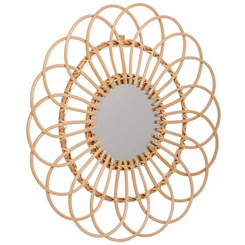 Specchio In Bambù Marrone D55/20x02h - Foto 1