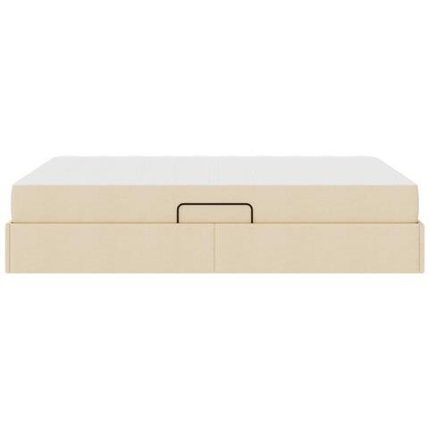 Letto con contenitore e materasso Crema 140 x 190 cm Poliestere - Foto 9