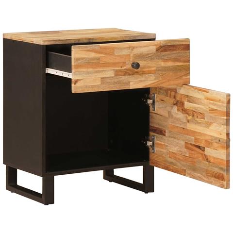 Mobiletto da Letto con cassetto Marrone 50 x 33 x 60 cm - Foto 2