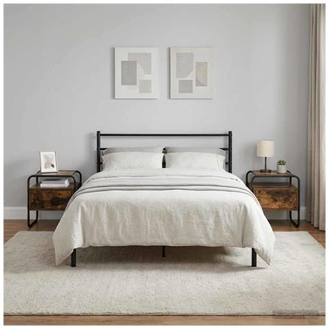 Armadio da Notte 2 pz Rovere Fumo 40 x 39,5 x 40 cm - Foto 2