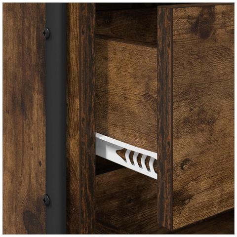 Armadio da Notte 2 pz Rovere Fumo 40 x 39,5 x 40 cm - Foto 9
