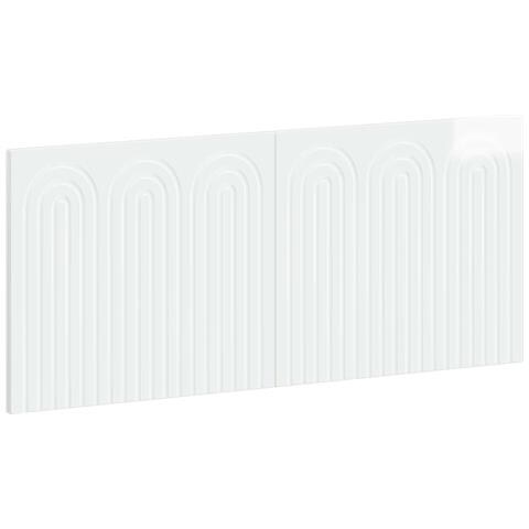 Testiera da Muro ALKMAAR Bianco Lucido Legno ingegnerizzato - Foto 1
