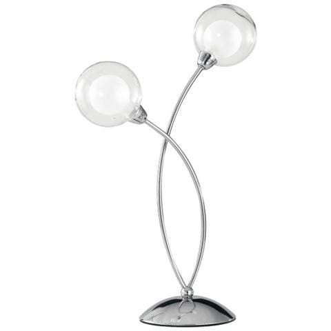 I-BLOG-L2 - Lampada da tavolo elegante con due bracci cromata 28 watt G9 - Foto 2