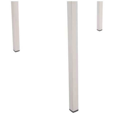 Set Di Tavolo E 6 Sedie Da Giardino In Acciaio, Granito E Fibra Tessile Beige - Piano Singolo- Grigio Lucido - 180cm - Grosseto - Foto 30