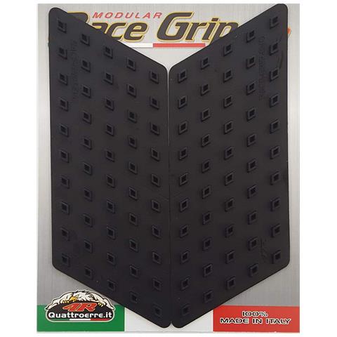 Protezione Serbatoio Antiscivolo Laterale per Moto Race Grip Evo, Nero, 16 x 5,5 cm, 2 Pezzi - Foto 1