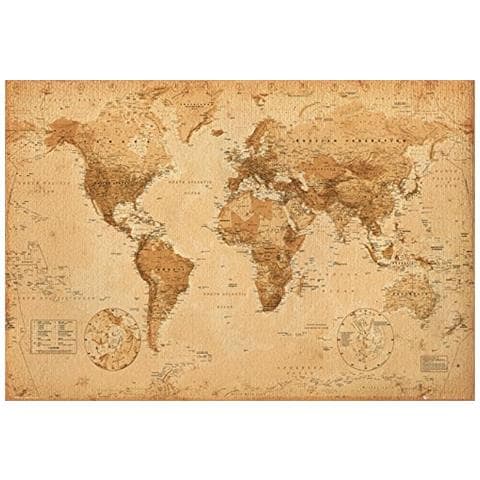 World Map - Antique Style (poster Maxi 61x91,5 Cm) - Foto 1