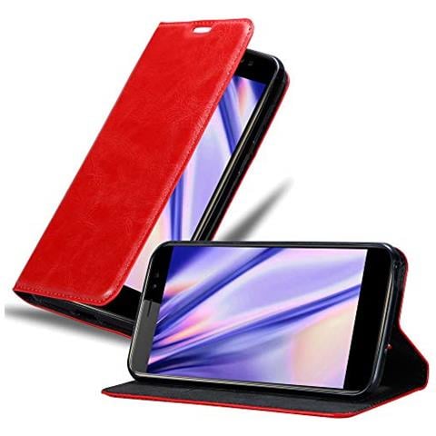 Custodia Compatibile Con Zte Nubia N1 Lite In Rosso Mela - Coperchio Protettiva Con Chiusura Magnetica, Funzione Stand E Tasca Per Le Carte - Foto 1