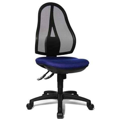 Bürodrehstuhl ""open Point Sy"", Stoff, Royalblau Stufenlose Sitzhöhenverstellung, Sicherheitsgasfeder (op200 G26) - Foto 1