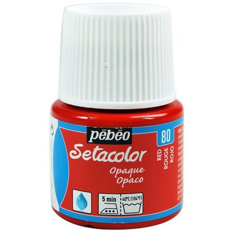Pittura Tessile Setacolor Opaco - Rosso - 45 Ml - Foto 1
