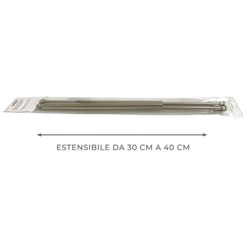 Bacchette Tende A Pressione Bastone Tenda Estensibile Astina Con Molla 30-40 Nickel - Foto 5