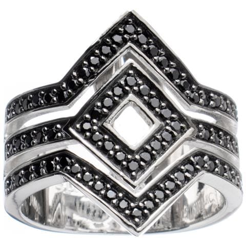 Gioielleria R11059-bk-54. Anello, Colore Grigio. Donna. - In ordine - Foto 3