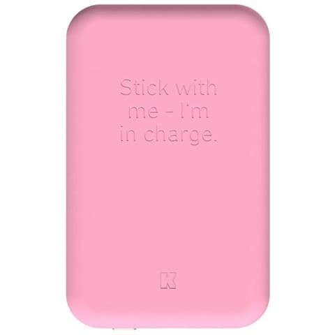 Power Bank Con Caricabatterie Senza Fili Rosa 5000 Mah - Foto 5