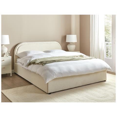 Letto Contenitore Bouclé Quillien 160 X 200 Cm Beige Chiaro - Foto 1