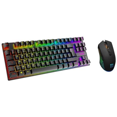Pack Gaming Sentai C03 Wl Tastiera Tkl + Mouse Wireless 3200 Dpi, Nero - Foto 1