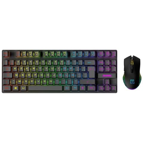 Pack Gaming Sentai C03 Wl Tastiera Tkl + Mouse Wireless 3200 Dpi, Nero - Foto 2