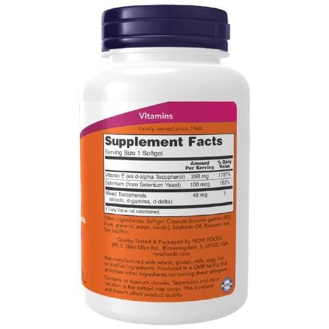 Vitamina E-400 Tocoferoli Misti Con Selenio 100 Capsule Molli - Foto 2