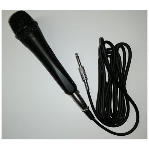 Microfono Con Cavo Dinamico - Nero - Plastica - 5,1x5,1x18,5 Cm - Foto 2