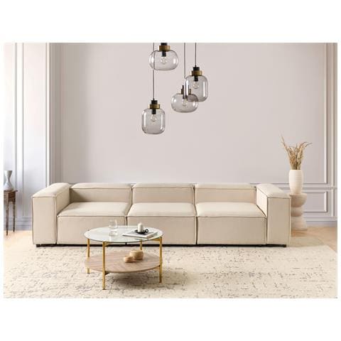 Divano Modulare 3 Posti Ardal Tessuto Beige - Foto 1