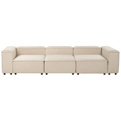 Divano Modulare 3 Posti Ardal Tessuto Beige - Foto 2