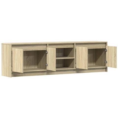 Mobile Porta TV con LED Rovere Sonoma 180x34x50cm in Truciolato - Foto 2