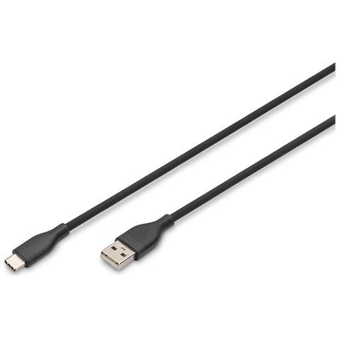 Cavo di collegamento USB-C in silicone, 1 m, nero - Foto 1
