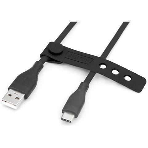 Cavo di collegamento USB-C in silicone, 1 m, nero - Foto 6