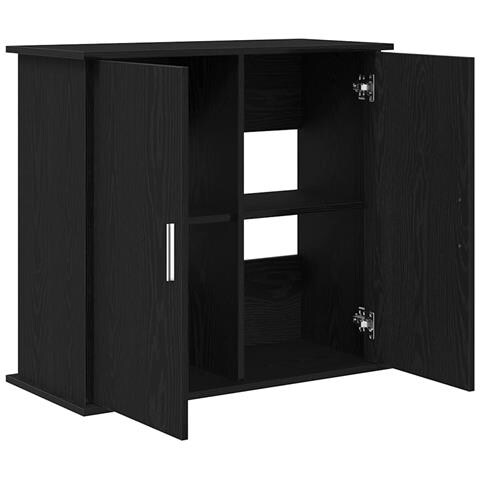 Supporto per Acquario 81x36x73 cm Legno Multistrato Rovere Nero - Foto 2