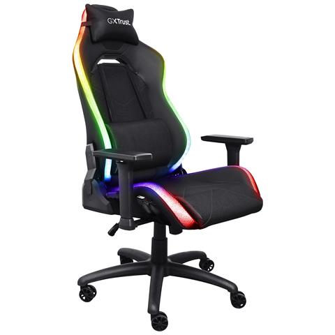 Gxt 719 Ruya Sedia Da Gaming Per Pc Seduta Imbottita Nero (gxt719 Ruya Rgb Gaming Chair Black Uk) - Foto 1