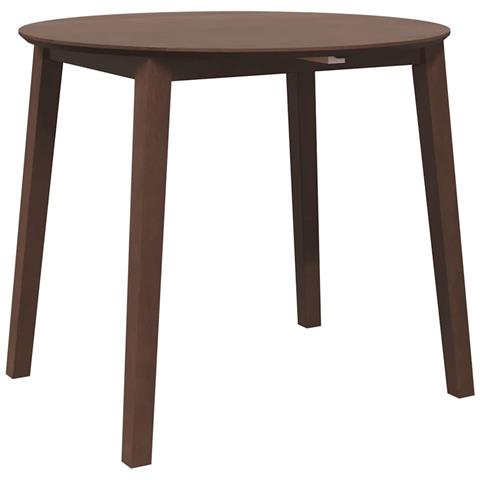 Tavolo Da Pranzo Marrone In Legno Massello Di Hevea - Foto 2