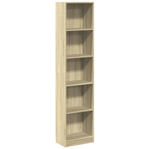 Libreria Rovere Sonoma 40x24x176 Cm In Legno Multistrato - Foto 2