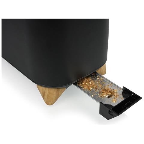 142361 6 2 fetta /e 1000 W Nero, Argento, Legno - Foto 2