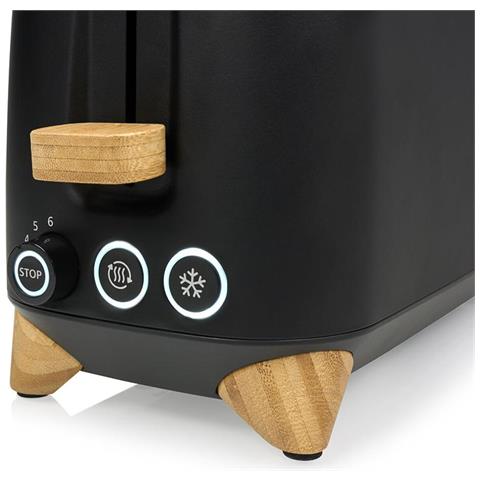 142361 6 2 fetta /e 1000 W Nero, Argento, Legno - Foto 4