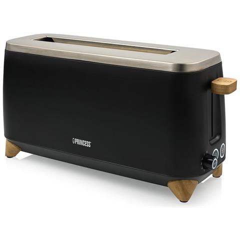 142361 6 2 fetta /e 1000 W Nero, Argento, Legno - Foto 1