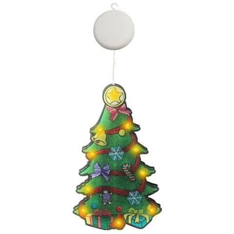 Decorazione Christmas Adesiva In Cristallo Con Luci Led Albero Di Navidad - Foto 1