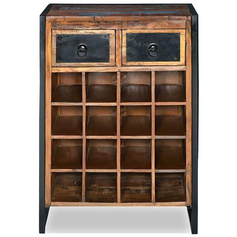 Lusso Casadino -  Portavini Da 16 Bottiglie In Legno Massello Di Recupero - Foto 1