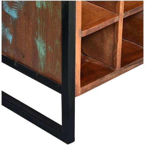 Lusso Casadino -  Portavini Da 16 Bottiglie In Legno Massello Di Recupero - Foto 8