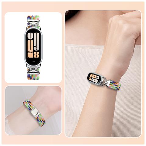 Elegante Cinturino Con Fibbia Intrecciata Per Xiaomi Mi Band 9/10 Multicolor - Foto 5