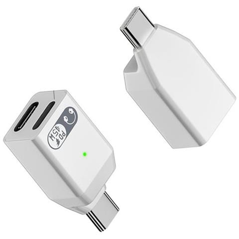 Adattatore Audio Da Lightning Femmina + Usb-c Femmina A Usb-c Maschio: Ascolta, Chiama E Ricarica White - Foto 1