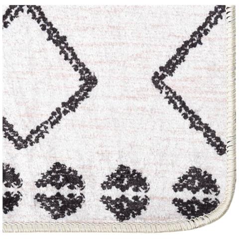 Lusso Casadino - Tappeto Lavabile 160x230 Cm Nero E Bianco Antiscivolo - Foto 1