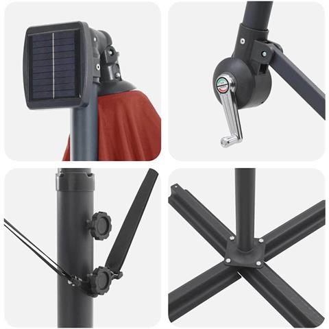 Ombrello a bilanciere a forma di banana Terracotta - Foto 9