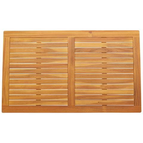 Piano Tavolo 120x70x2,2 cm Rettangolare in Legno Massello di Acacia - Foto 1